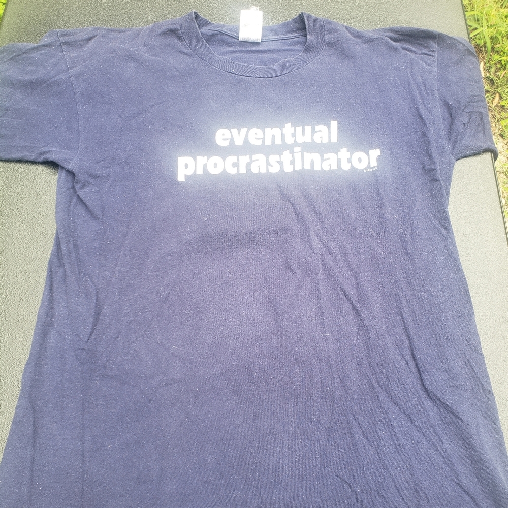 Vintage 90s Mens Comic T-shirt XL (Procrastinator)